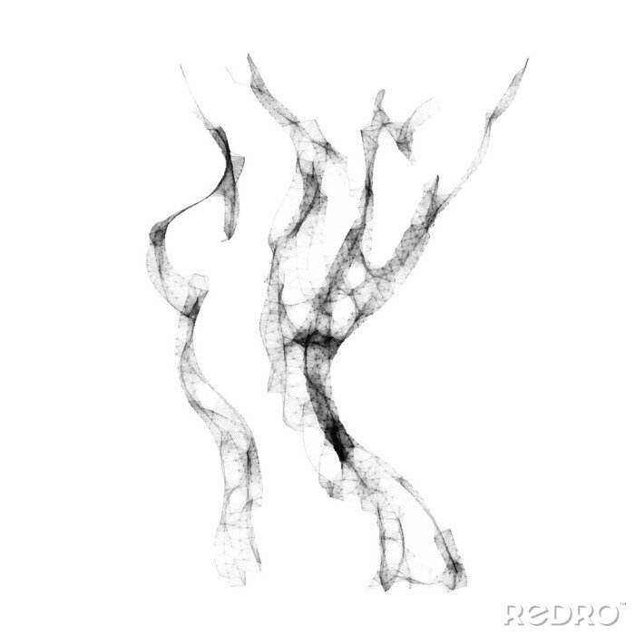 Bild Sinnliche Silhouette einer Frau gezeichnet mit einer einzigen Aquarelllinie