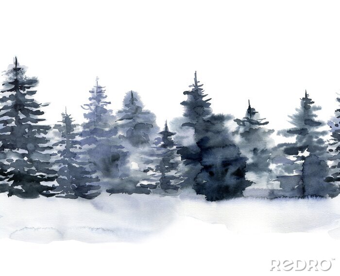 Bild Skandinavische Winterbäume