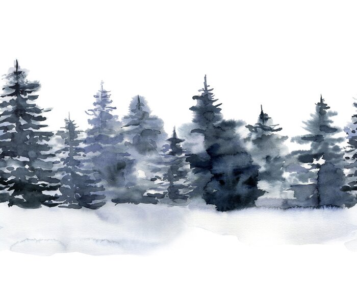 Bild Skandinavische Winterbäume