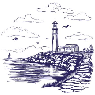 Bild Skizze des Leuchtturms