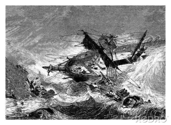 Bild Skizze des Schiffswracks
