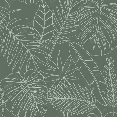 Bild Skizze exotischer Blätter