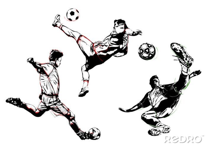 Bild Skizze von drei Wettkampfteilnehmern