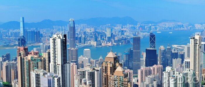 Bild Skyline aus Vogelperspektive 3D