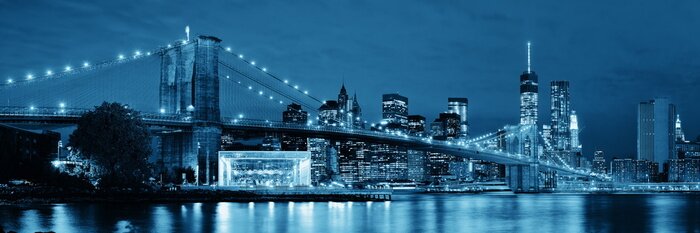 Bild Skyline bei Nacht in den USA