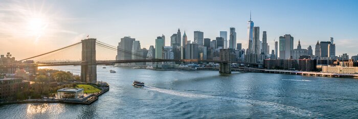 Bild Skyline New York City mit Brooklyn Bridge