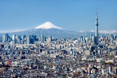 Skyline Tokio im Winter