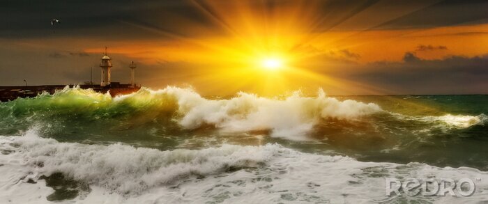 Bild Sonne und stürmisches Meer