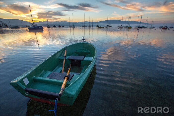 Bild Sonnenaufgang und Boote