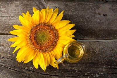 Bild Sonnenblume und Glas