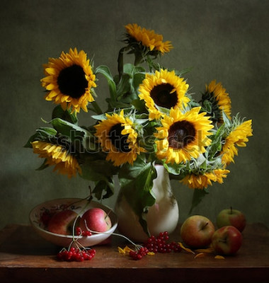 Bild Sonnenblumen in der Vase als Stillleben