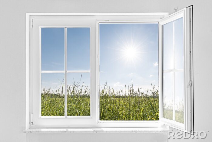 Bild Sonnenstrahlen hinter fenster