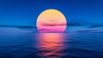 Sonnenuntergang am Meer spektakulär