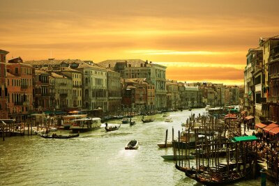 Bild Sonnenuntergang über Stadt Venedig