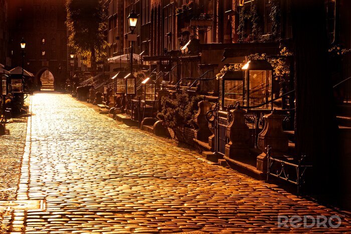 Bild Sonnige Straße in der Stadt Danzig