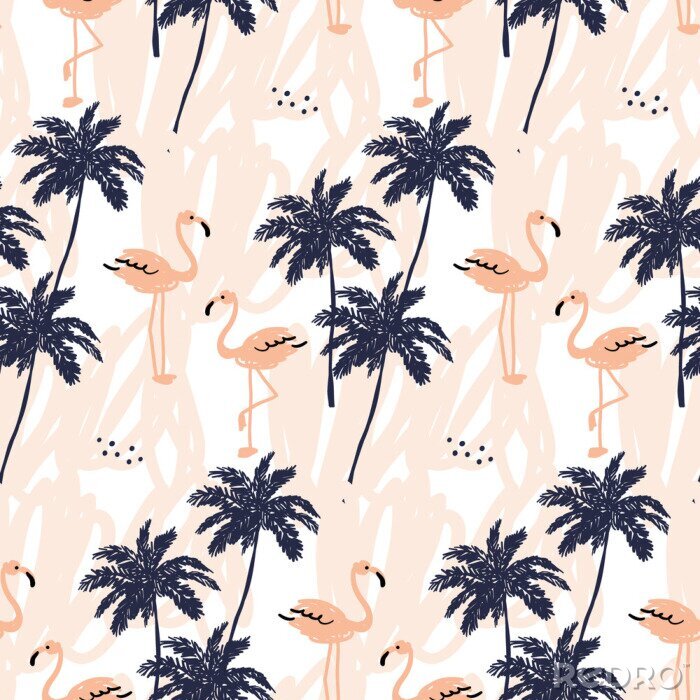 Bild Sorglose rosa Flamingos