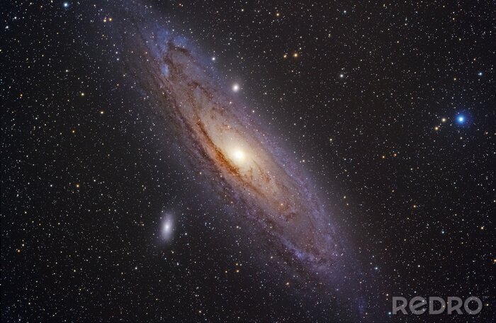 Bild Spiralgalaxie und gestirnter Himmel