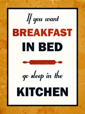 Spruch über Frühstück im Bett