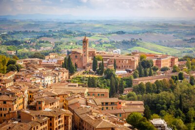 Bild Stadt aus Vogelperspektive Siena