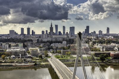 Bild Stadt aus Vogelperspektive Warschau