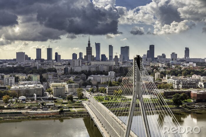 Bild Stadt aus Vogelperspektive Warschau