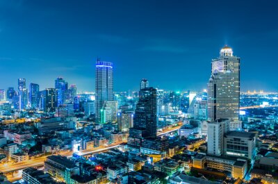 Bild Stadt Bangkok bei Nacht