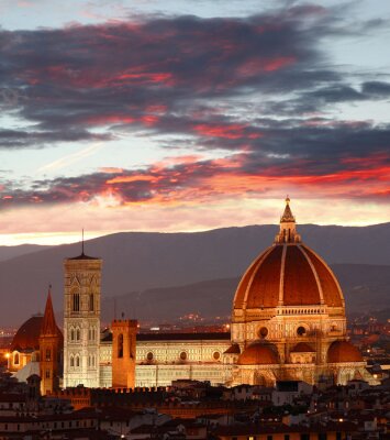 Bild Stadt bei Nacht Florenz in Italien