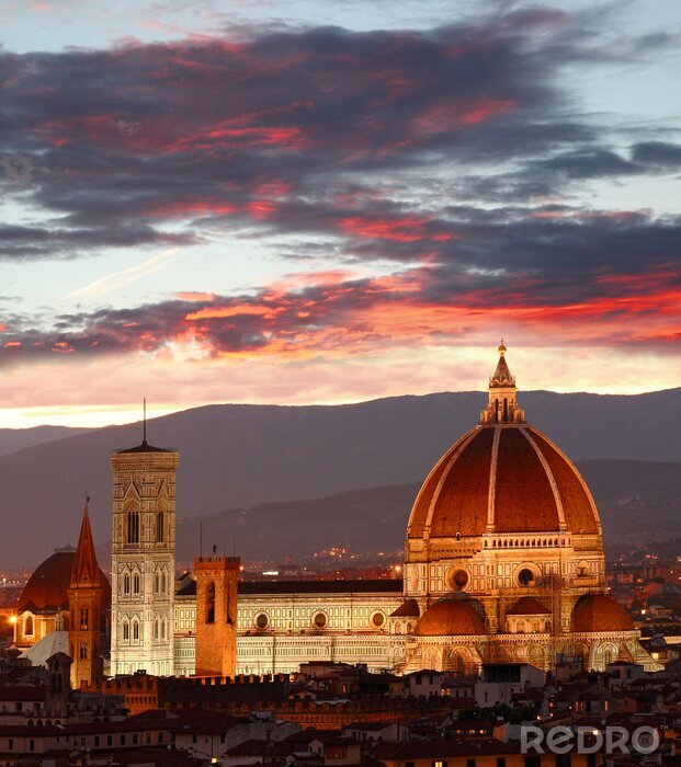 Bild Stadt bei Nacht Florenz in Italien