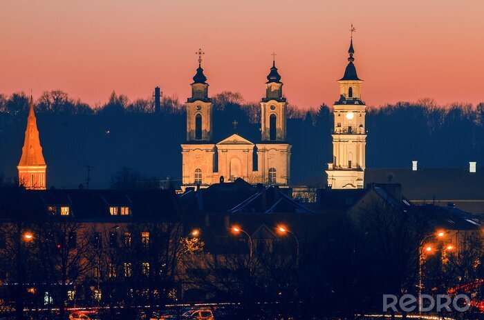 Bild Stadt in Litauen am Abend