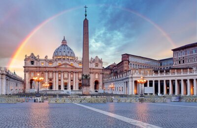 Stadt Rom und Regenbogen