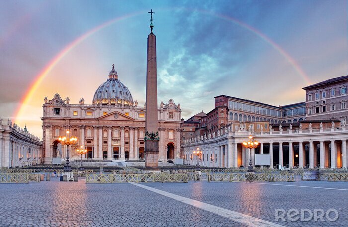 Bild Stadt Rom und Regenbogen