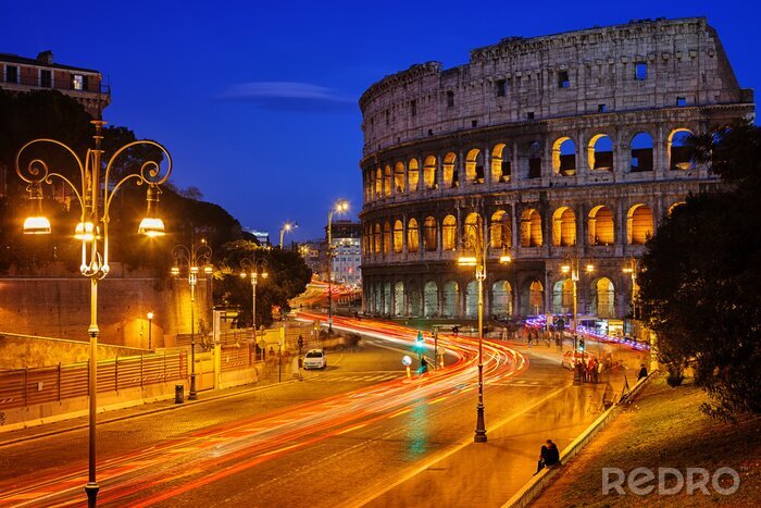 Bild Stadt Rom und Straße am Kolosseum