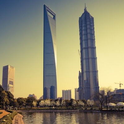 Bild Stadt Shanghai und Wolkenkratzer