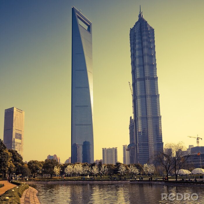 Bild Stadt Shanghai und Wolkenkratzer