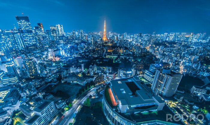 Bild Stadtpanorama von Tokyo bei Nacht