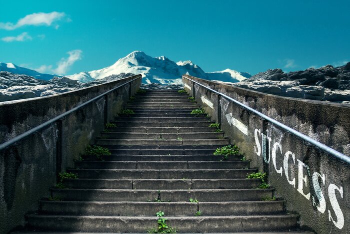 Bild Steintreppe in den Bergen