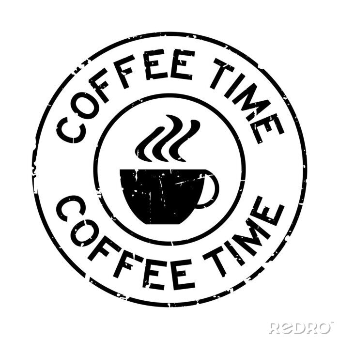 Bild Stempel mit Tasse Kaffee und Aufschrift