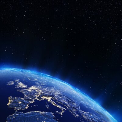 Sterne und Planet Erde