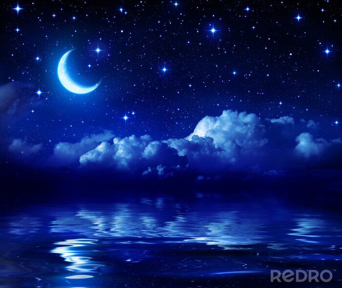 Bild Sternenhimmel als Spiegelung im Wasser