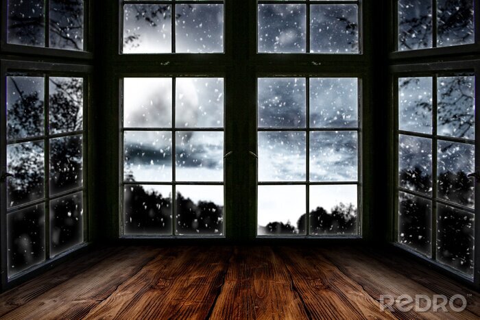 Bild Sternenhimmel aus dem Fenster