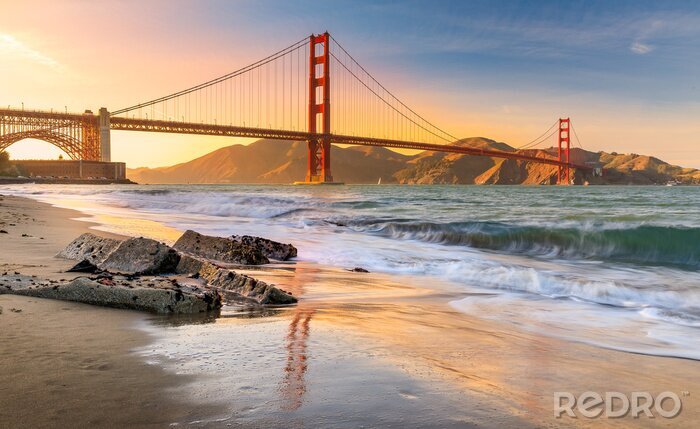 Bild Strand und Brückenansicht von San Francisco