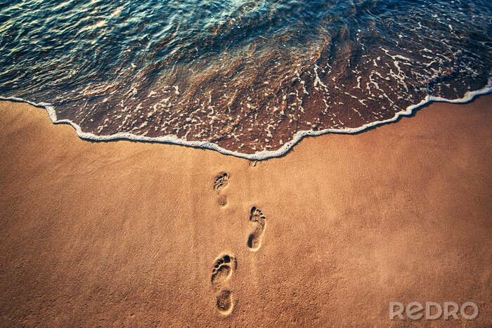 Bild Strand und Fußabdrücke