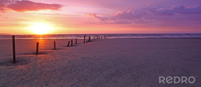Bild Strandlandschaft bei Sonnenuntergang