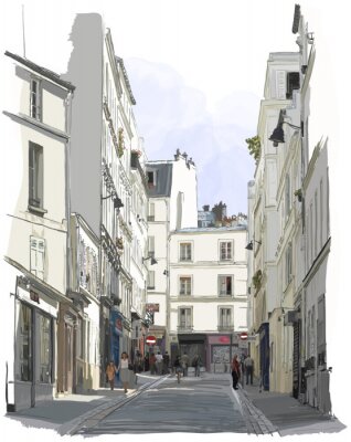 Straße in Paris wie gemalt