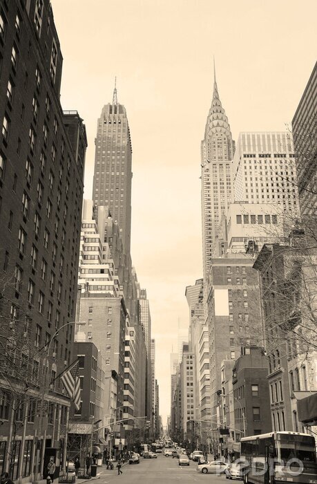 Bild Straßen von New York City in Sepia