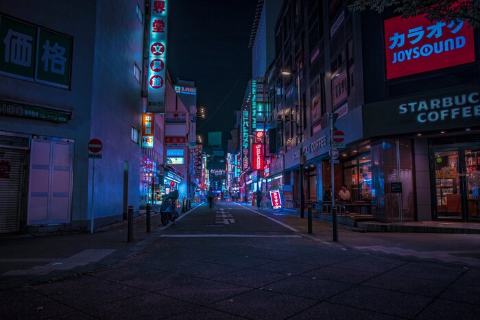 Bild Straßen von Tokyo bei Nacht
