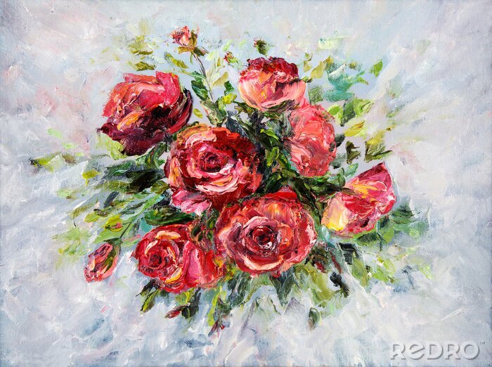 Bild Strauß voller roter Rosen