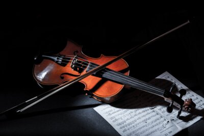 Bild Streichinstrument Violine und Noten