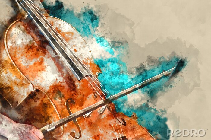 Bild Streichinstrumente Cello-Malerei