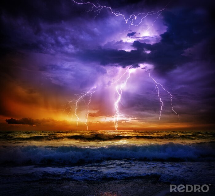 Bild Sturm über Meer